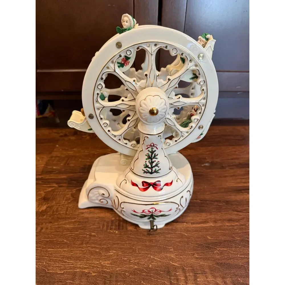 Avon Porcelain Holiday Classic Wind Up Musical Ferris Wheel 2001